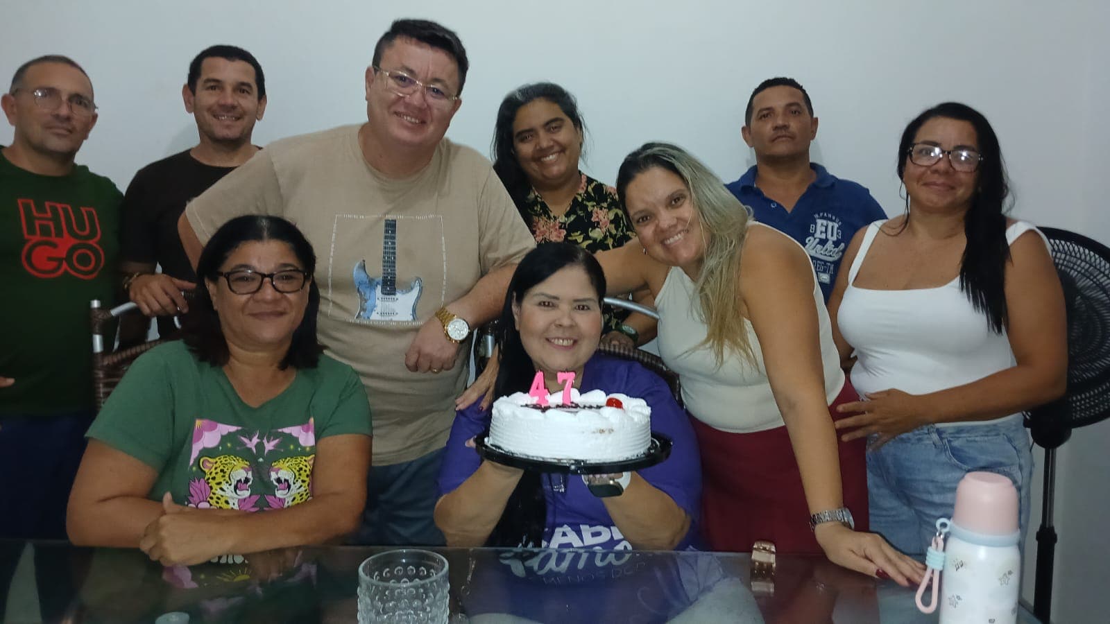 Um dia especial: comemoração do aniversário da tesoureira do Instituto